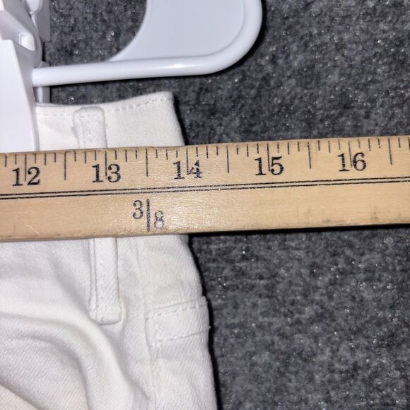 MOTHER  The Hustler Ankle Fray Jeans Womens Sz 29 White Fairest of them All Flaw - Picture 8 of 14